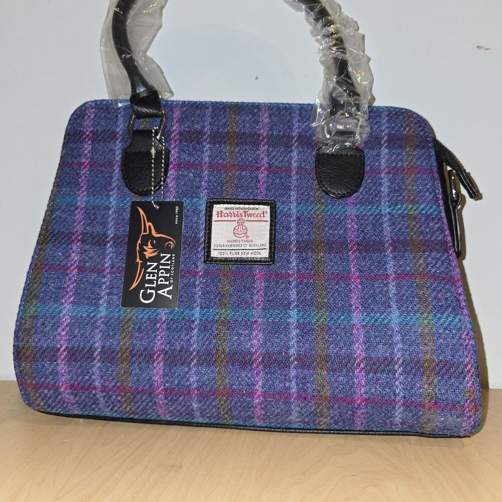 Harris Tweed Findhorn Col 51 Classic Handbag with Shoulder Strap Wool